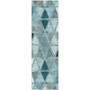 Piper Looms Mayfield Geometric AMF722 Teal Machine Washable Area Rug Runner Main Image