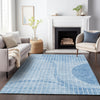 Piper Looms Mayfield Striped AMF723 Blue Machine Washable Area Rug Lifestyle Image Feature
