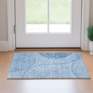 Piper Looms Mayfield Striped AMF723 Blue Machine Washable Area Rug Scatter Lifestyle Image Feature