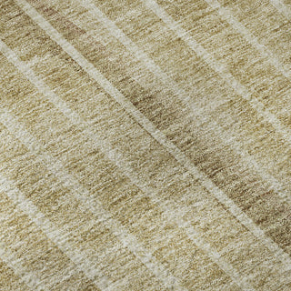 Piper Looms Mayfield Striped AMF723 Brown Machine Washable Area Rug Swatch Image
