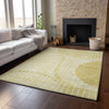 Piper Looms Mayfield Striped AMF723 Gold Machine Washable Area Rug Lifestyle Image Feature