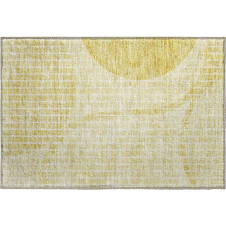 Piper Looms Mayfield Striped AMF723 Gold Machine Washable Area Rug Scatter Main Image
