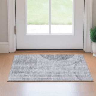 Piper Looms Mayfield Striped AMF723 Gray Machine Washable Area Rug Scatter Lifestyle Image Feature