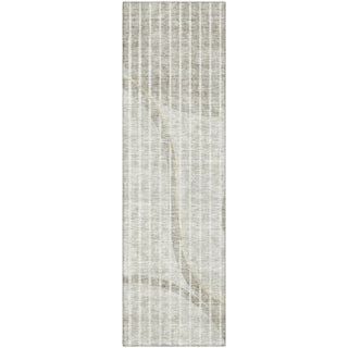 Piper Looms Mayfield Striped AMF723 Taupe Machine Washable Area Rug Runner Main Image