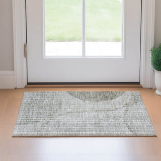 Piper Looms Mayfield Striped AMF723 Taupe Machine Washable Area Rug Scatter Lifestyle Image Feature