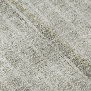 Piper Looms Mayfield Striped AMF723 Taupe Machine Washable Area Rug Swatch Image