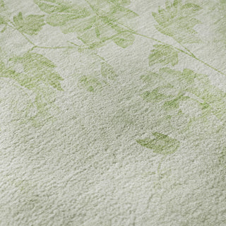 Piper Looms Mayfield Floral AMF724 Aloe Machine Washable Area Rug Swatch Image