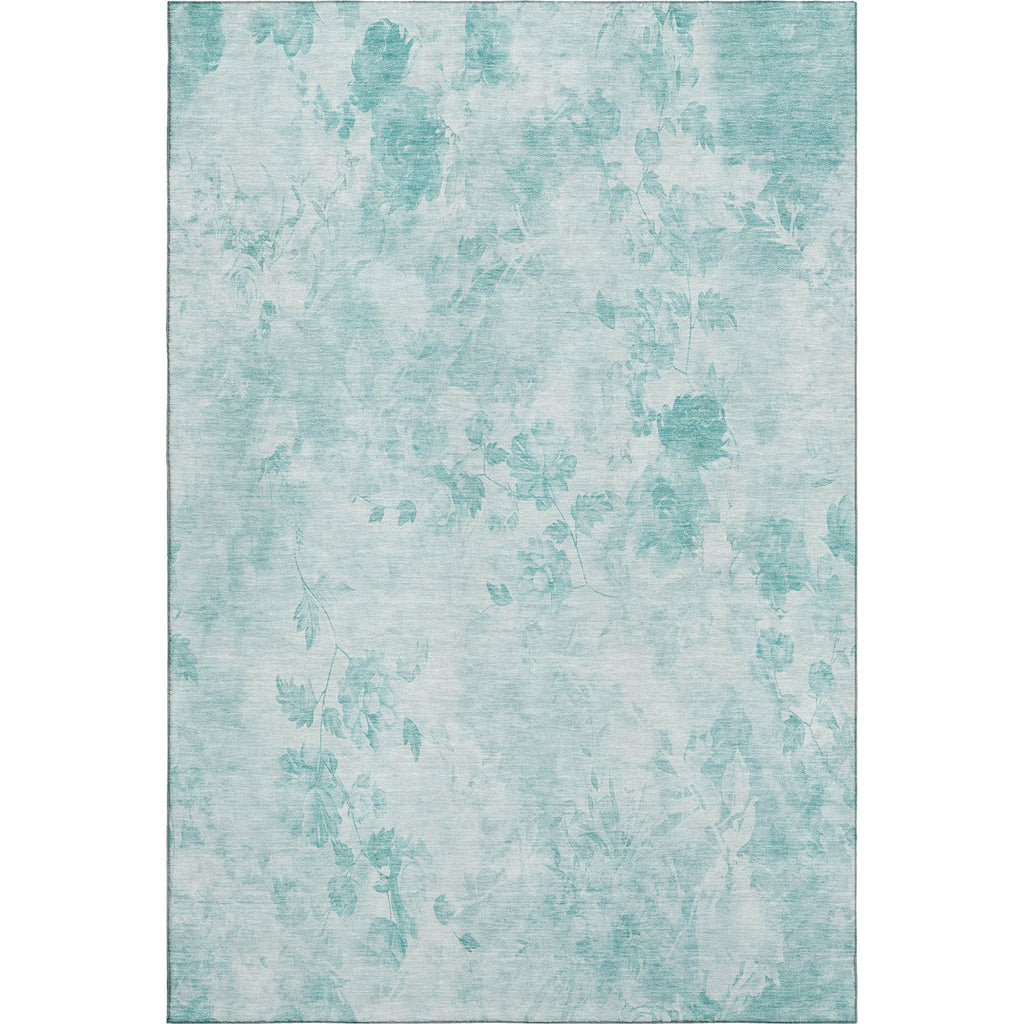 Piper Looms Mayfield Floral AMF724 Aqua Machine Washable Area Rug main image