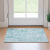 Piper Looms Mayfield Floral AMF724 Aqua Machine Washable Area Rug Scatter Lifestyle Image Feature