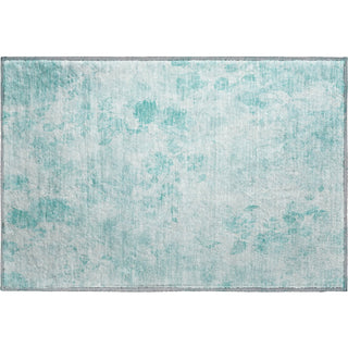 Piper Looms Mayfield Floral AMF724 Aqua Machine Washable Area Rug Scatter Main Image