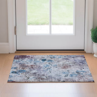Piper Looms Mayfield Floral AMF724 Blue Machine Washable Area Rug Scatter Lifestyle Image Feature