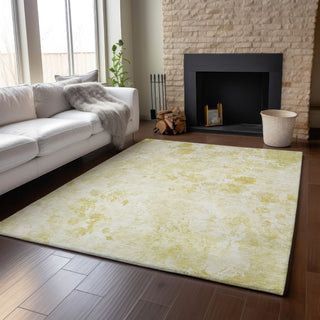 Piper Looms Mayfield Floral AMF724 Gold Machine Washable Area Rug Lifestyle Image Feature