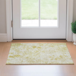 Piper Looms Mayfield Floral AMF724 Gold Machine Washable Area Rug Scatter Lifestyle Image Feature