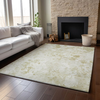 Piper Looms Mayfield Floral AMF724 Khaki Machine Washable Area Rug Lifestyle Image Feature