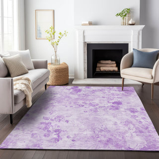 Piper Looms Mayfield Floral AMF724 Lavender Machine Washable Area Rug Lifestyle Image Feature