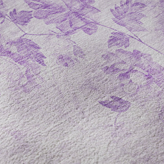 Piper Looms Mayfield Floral AMF724 Lavender Machine Washable Area Rug Swatch Image