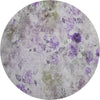 Piper Looms Mayfield Floral AMF724 Purple Machine Washable Area Rug Round Main Image