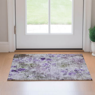 Piper Looms Mayfield Floral AMF724 Purple Machine Washable Area Rug Scatter Lifestyle Image Feature