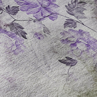 Piper Looms Mayfield Floral AMF724 Purple Machine Washable Area Rug Swatch Image