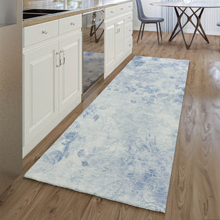 Piper Looms Mayfield Floral AMF724 Sky Machine Washable Area Rug Runner Lifestyle Image Feature
