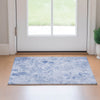 Piper Looms Mayfield Floral AMF724 Sky Machine Washable Area Rug Scatter Lifestyle Image Feature
