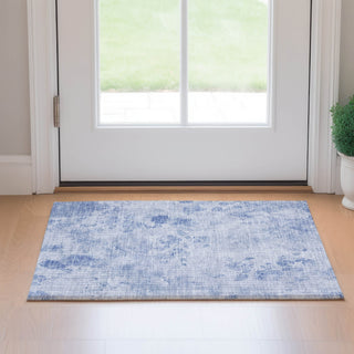 Piper Looms Mayfield Floral AMF724 Sky Machine Washable Area Rug Scatter Lifestyle Image Feature
