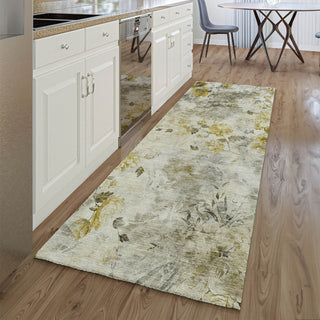 Piper Looms Mayfield Floral AMF724 Taupe Machine Washable Area Rug Runner Lifestyle Image Feature