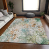 Piper Looms Mayfield Floral AMF724 Teal Machine Washable Area Rug Lifestyle Image Feature