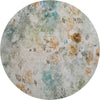 Piper Looms Mayfield Floral AMF724 Teal Machine Washable Area Rug Round Main Image