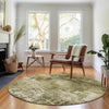 Piper Looms Mayfield Modern AMF725 Brown Machine Washable Area Rug Round Lifestyle Image Feature