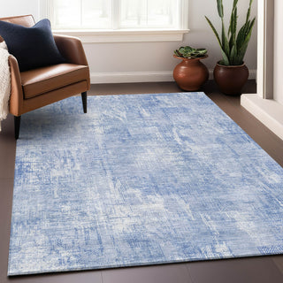 Piper Looms Mayfield Modern AMF725 Sky Machine Washable Area Rug Lifestyle Image Feature