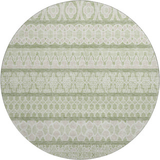 Piper Looms Mayfield Bohemian AMF726 Aloe Machine Washable Area Rug Round Main Image