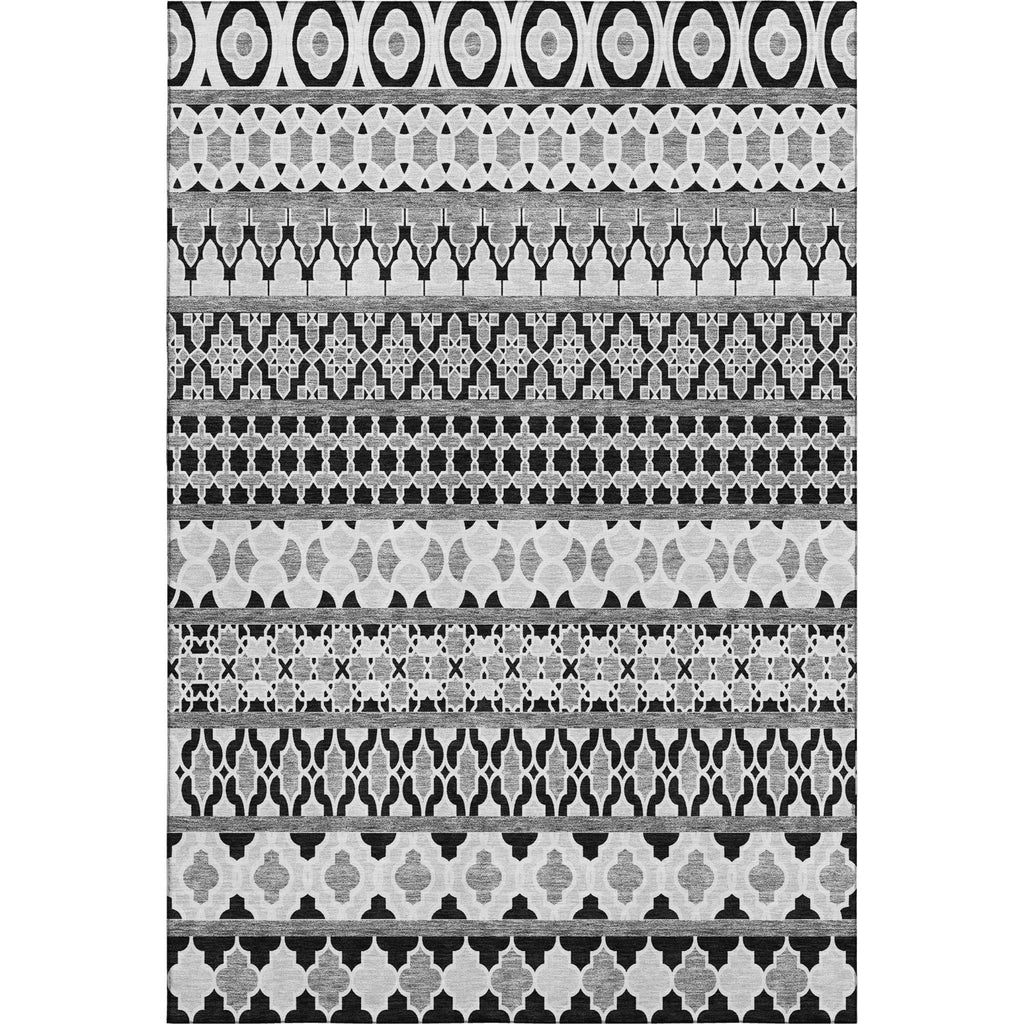 Piper Looms Mayfield Bohemian AMF726 Black Machine Washable Area Rug main image