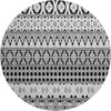 Piper Looms Mayfield Bohemian AMF726 Black Machine Washable Area Rug Round Main Image