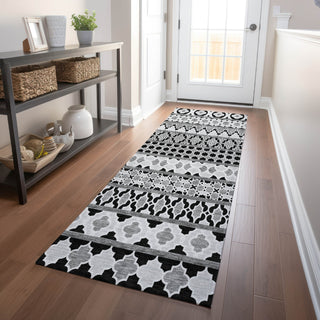 Piper Looms Mayfield Bohemian AMF726 Black Machine Washable Area Rug Runner Lifestyle Image Feature