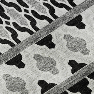 Piper Looms Mayfield Bohemian AMF726 Black Machine Washable Area Rug Swatch Image