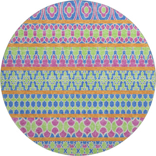 Piper Looms Mayfield Bohemian AMF726 Blush Machine Washable Area Rug Round Main Image