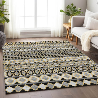Piper Looms Mayfield Bohemian AMF726 Charcoal Machine Washable Area Rug Lifestyle Image Feature