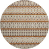 Piper Looms Mayfield Bohemian AMF726 Chocolate Machine Washable Area Rug Round Main Image