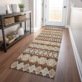 Piper Looms Mayfield Bohemian AMF726 Chocolate Machine Washable Area Rug Runner Lifestyle Image Feature