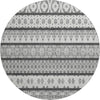 Piper Looms Mayfield Bohemian AMF726 Gray Machine Washable Area Rug Round Main Image