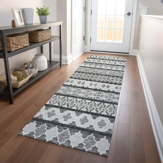 Piper Looms Mayfield Bohemian AMF726 Gray Machine Washable Area Rug Runner Lifestyle Image Feature