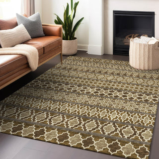 Piper Looms Mayfield Bohemian AMF726 Mocha Machine Washable Area Rug Lifestyle Image Feature