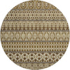 Piper Looms Mayfield Bohemian AMF726 Mocha Machine Washable Area Rug Round Main Image