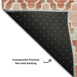 Piper Looms Mayfield Bohemian AMF726 Salmon Machine Washable Area Rug Backing Image