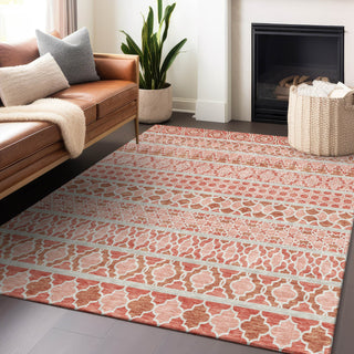 Piper Looms Mayfield Bohemian AMF726 Salmon Machine Washable Area Rug Lifestyle Image Feature