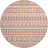 Piper Looms Mayfield Bohemian AMF726 Salmon Machine Washable Area Rug Round Main Image