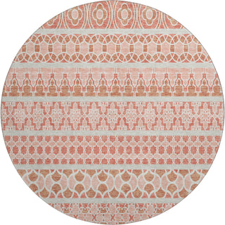 Piper Looms Mayfield Bohemian AMF726 Salmon Machine Washable Area Rug Round Main Image