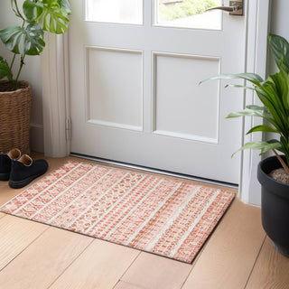 Piper Looms Mayfield Bohemian AMF726 Salmon Machine Washable Area Rug Scatter Lifestyle Image Feature