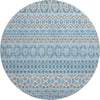 Piper Looms Mayfield Bohemian AMF726 Sky Machine Washable Area Rug Round Main Image